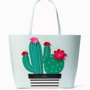 Kate Spade Cactus Little Len Islands Leather Tote
